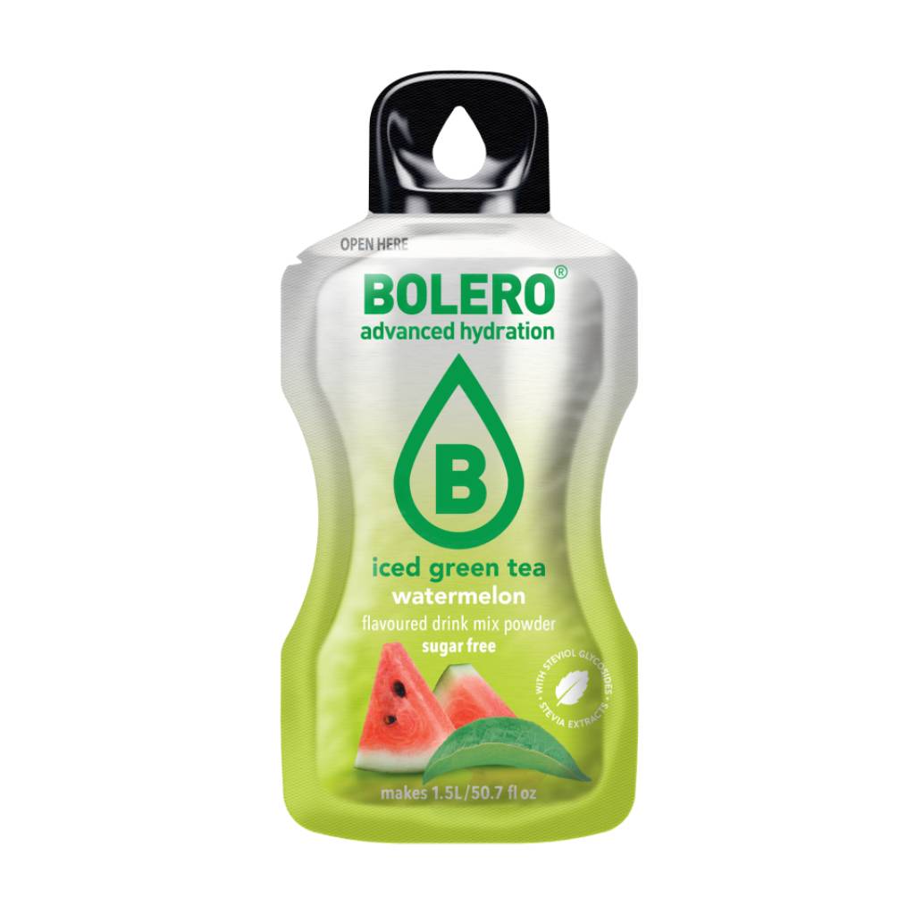 Bolero-Iced-Green-Tea-Watermelon-12x8gr Bolero Φακελάκι Iced Green Tea Watermelon 12x8gr - Image 1