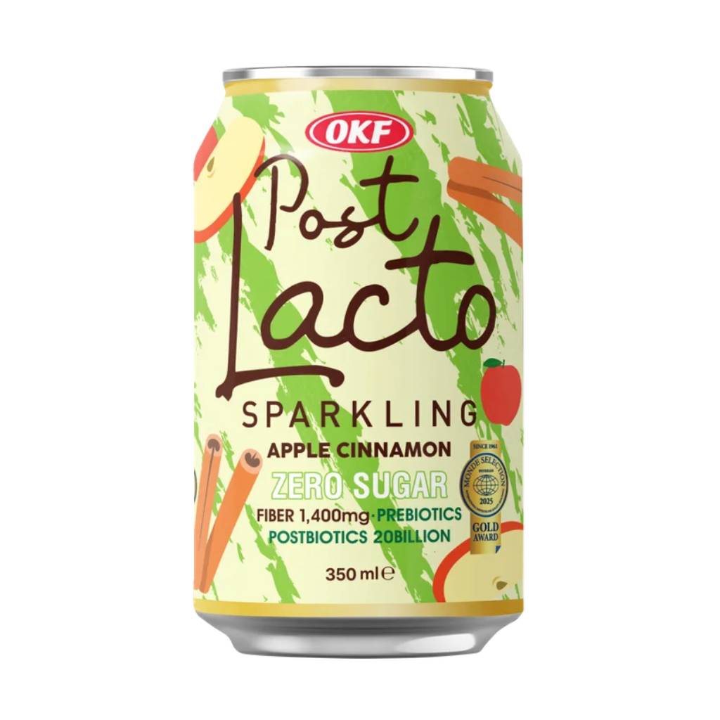 OKF Postlacto Zero Sugar Apple Cinn Spark 350ml OKF Postlacto Zero Sugar Apple Cinn Spark 350ml - Box 24τμχ - Image 1