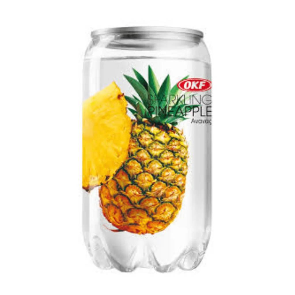 OKF-Sparkling-Pineapple-Drink-350ml OKF Sparkling Pineapple Drink 350ml - Box 24τμχ - Image 1