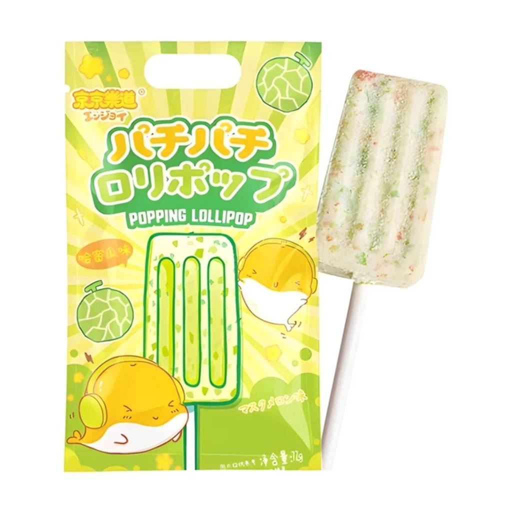 Ennjoi-Cantaloupe-Popping-Lollipop-72g-CHN Ennjoi Cantaloupe Popping Lollipop 72g CHN - Image 1