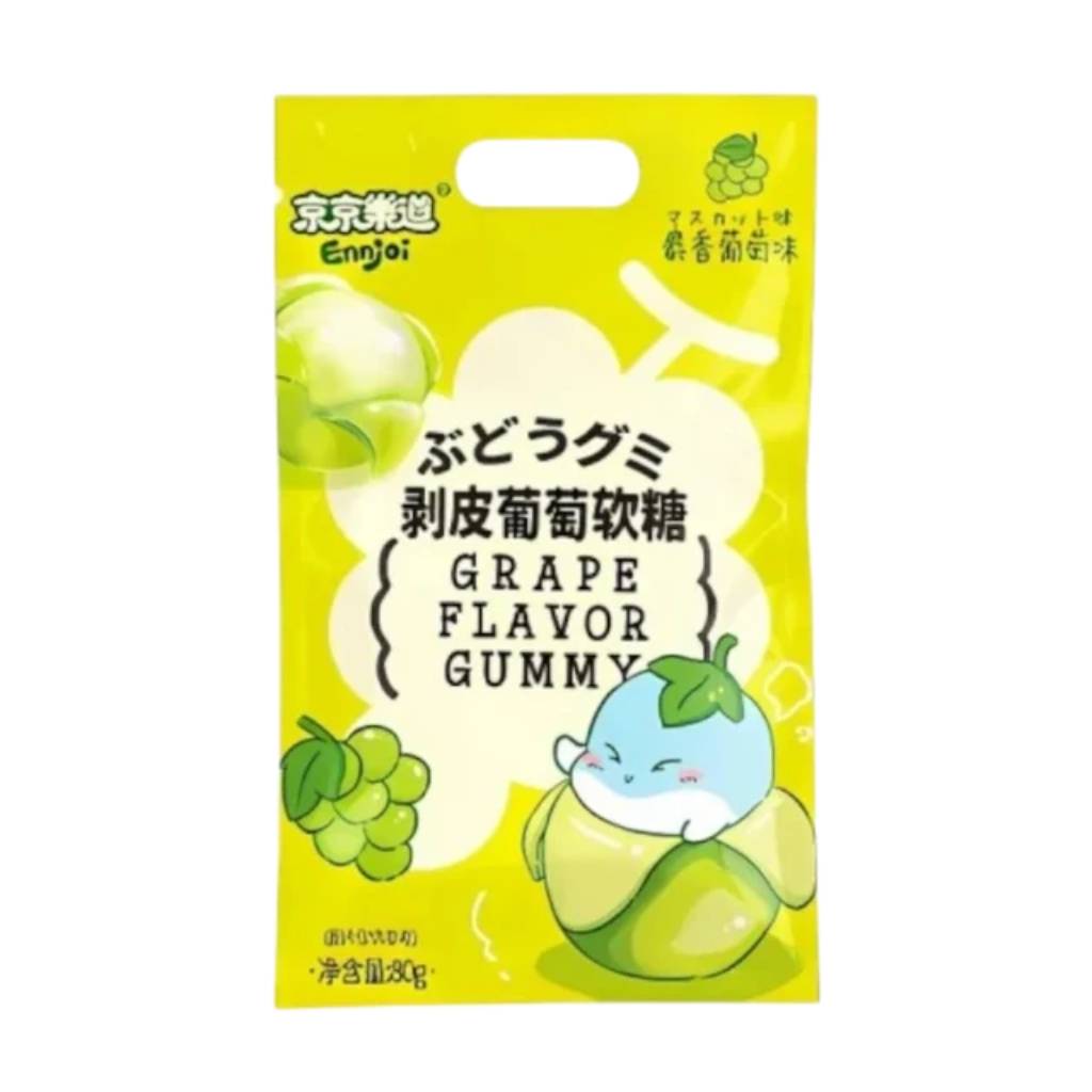 Ennjoi-Green-Grape-Peeling-Gummy-Candy-80g-CHN-1 Ennjoi Green Grape Peeling Gummy Candy 80g CHN - Image 1
