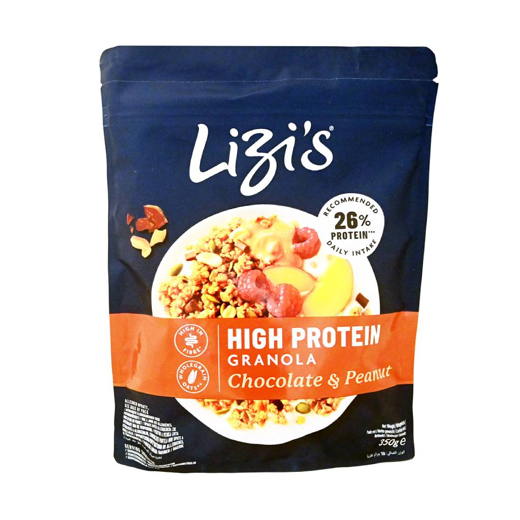 Lizis-Granola-High-Protein-Choco-Peanut-350gr Lizi's Granola High Protein Choco Peanut 350gr - Image 1