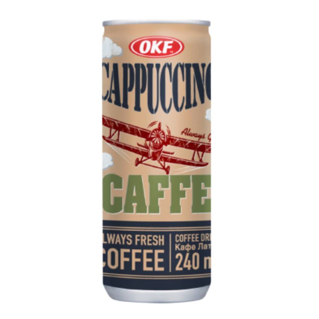OKF-Cappuccino-Caffe-240ml Box OKF Cappuccino Caffe 240ml x 30τμχ - Image 1