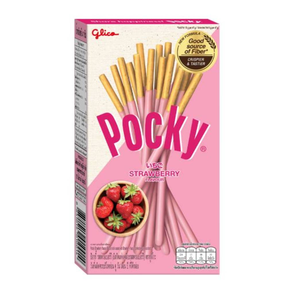 Pocky-Strawberry-Flavor-47-gr-1 Box Pocky Strawberry Flavor 47gr x 10τμχ - Image 1